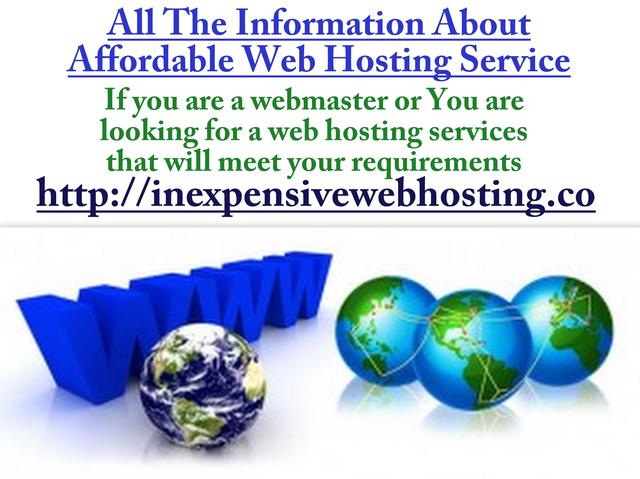 Information About Affordable Web Hosting Service Picture Box