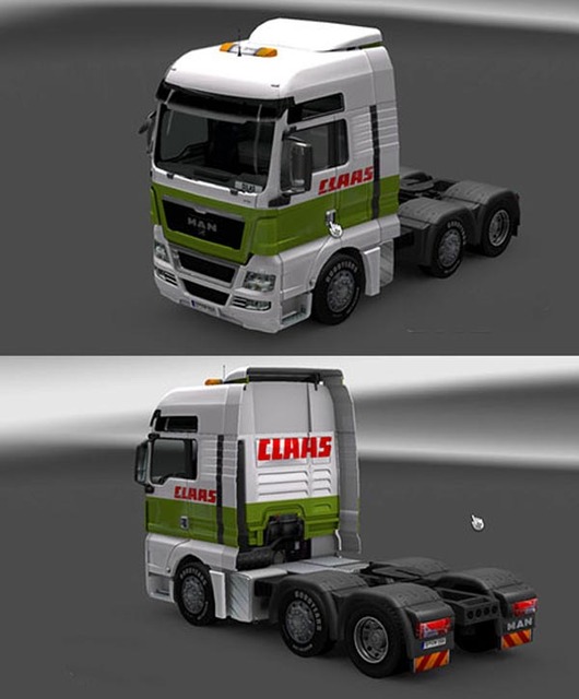 ets2 Man TGX 6x2 Claas skin by Silas770 dutchsimulator