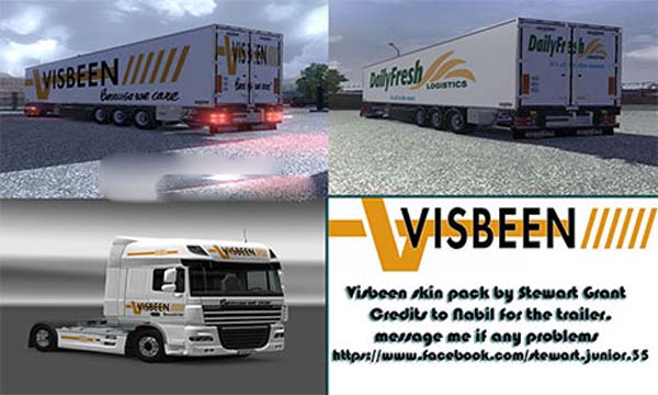 ets2 Visbeen skin Pack by Stewart Grant dutchsimulator