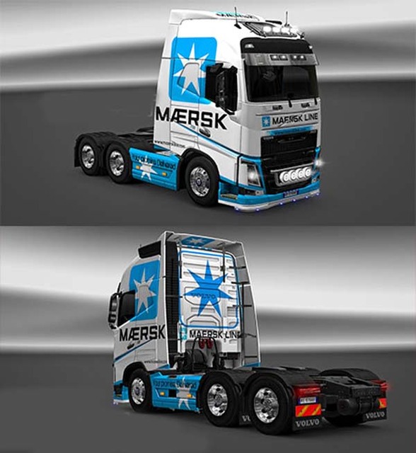 ets2 Volvo-FH16-2013-Maersk skin by stewowe 1 dutchsimulator