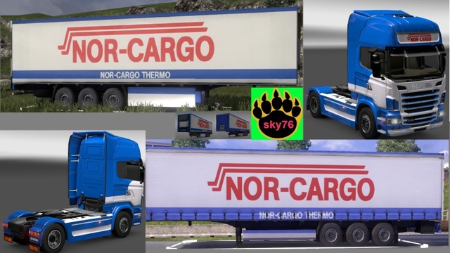 ets2 Scania R 2009 Nor-Cargo + Trailer (eurogoodie dutchsimulator