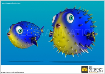 3D Fish Render for Game 2 2d animation