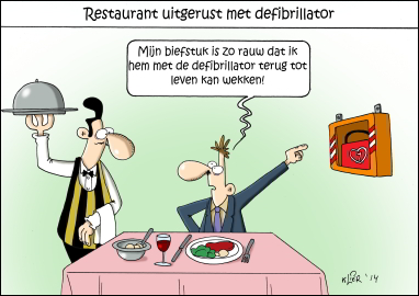 Klier cartoon Defibrillator restaurant - 