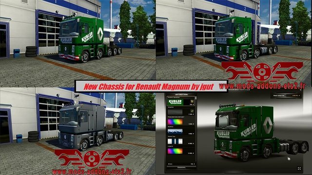 ets2 8Ã—6 chassis for Renault Magnum 8x 6x testet  dutchsimulator