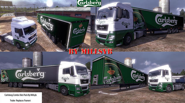 ets2 Carlsberg Combo MAN Skin Pack By Millsyb dutchsimulator