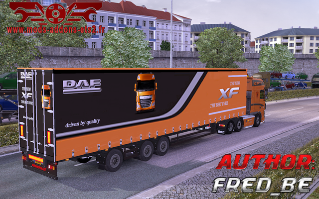 ets2 DAF XF + trailer(Aero-Dynamic) by 50keda, ski dutchsimulator