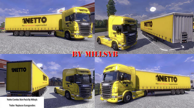 ets2 Netto Combo Scania Skin Pack By Millsyb dutchsimulator