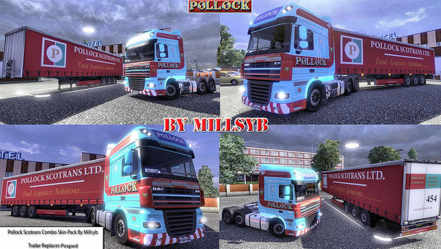 ets2 Pollack Scotrans Combo DAF XF Skin Pack By Mi dutchsimulator