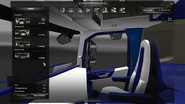 ets2 Volvo interieur Danish Blue testet 1.9 dutchsimulator