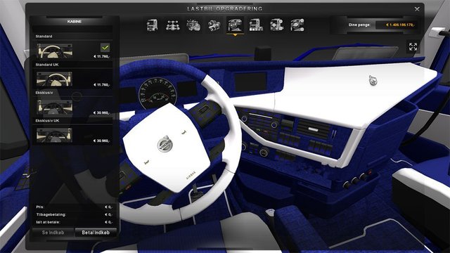 ets2 Volvo interieur Danish Blue testet 1.9 dutchsimulator