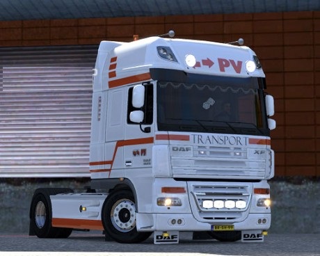 ets2 PV Transport skin for 50k Daf XF skin by Turb dutchsimulator