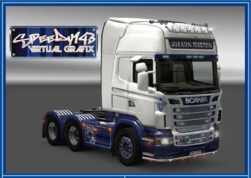 ets2 Scania Shaun Burton skin testet 1.9 dutchsimulator