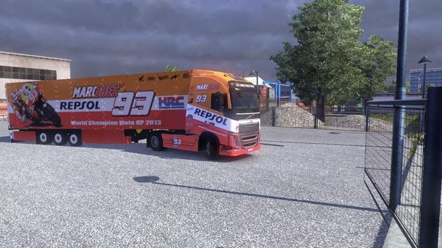 ets2 Volvo FH16 Marc Marquez 93 Repsol + Trailer b dutchsimulator