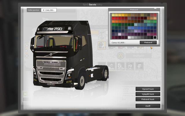 gts Volvo FH16 750 IV changing-colors by casper1 v dutchsimulator