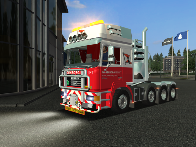 gts Man F2000 Fe600A 8x4 + Dieplader diesellok Wag dutchsimulator