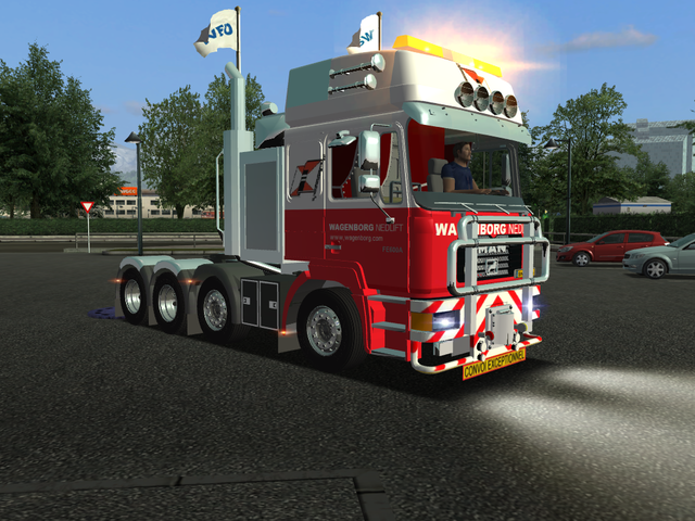 gts Man F2000 Fe600A 8x4 + Dieplader diesellok Wag dutchsimulator