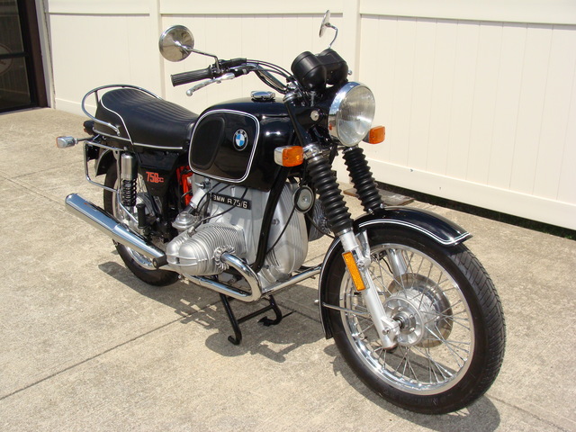 4910001 '74 R75-6, Black 021 SOLD.....4910001 1974 BMW R75/6 Black. RESTORATION