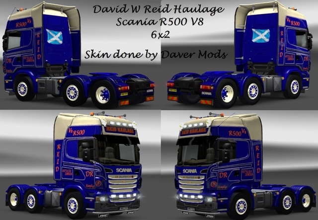 ets2 David W Reid Haulage Scania R500 by DaveR Mod dutchsimulator