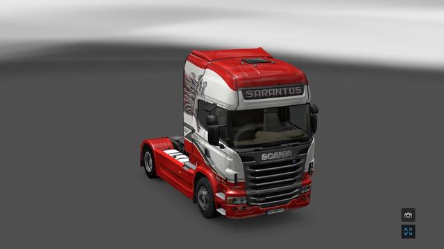 ets2 Scania skin SARANTOS tested 1.9 dutchsimulator