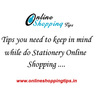 Online Stationery Shopping