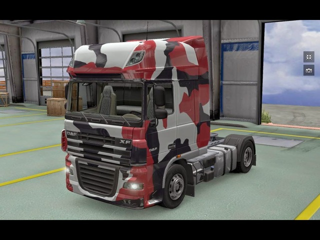 ets2 Daf XF camouflage tested 1.9.x by Murzabai dutchsimulator