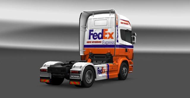 ets2 zzzFedExpress skin Scania tested 1.10 dutchsimulator