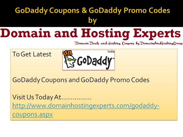 GoDaddy Coupons and GoDaddy Promo Codes Picture Box