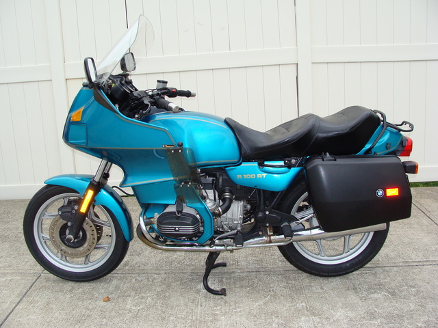 6293883 '93 R100RT, Turquoise 002 SOLD.....6293883 1993 BMW R100RT, Turquoise. NEW Tires, Sealed Battery, Alternator, Regulator. BMW Saddlebags, Engine Guards, Brown Sidestand, + much more!