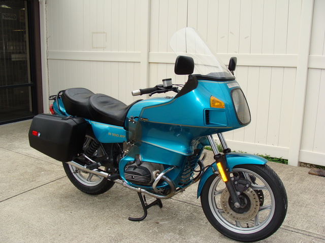6293883 '93 R100RT, Turquoise 018 SOLD.....6293883 1993 BMW R100RT, Turquoise. NEW Tires, Sealed Battery, Alternator, Regulator. BMW Saddlebags, Engine Guards, Brown Sidestand, + much more!