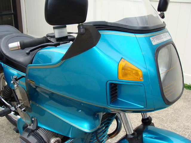 6293883 '93 R100RT, Turquoise 021 SOLD.....6293883 1993 BMW R100RT, Turquoise. NEW Tires, Sealed Battery, Alternator, Regulator. BMW Saddlebags, Engine Guards, Brown Sidestand, + much more!