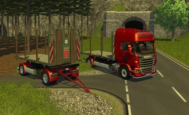 fs13 Scania R730 log  + aanhanger by dimanix Farming Simulator 2013