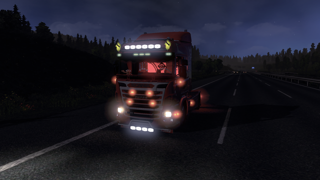 ets2 Scania by Julian with red interior ligth 4 ets2 Truck's