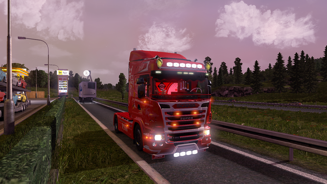 ets2 Scania by Julian with red linterior ligth 1 ets2 Truck's