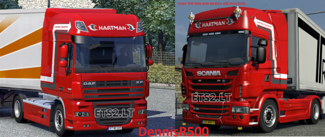 ets2 Hartman skin for Daf and Scania R2009 by Denn dutchsimulator