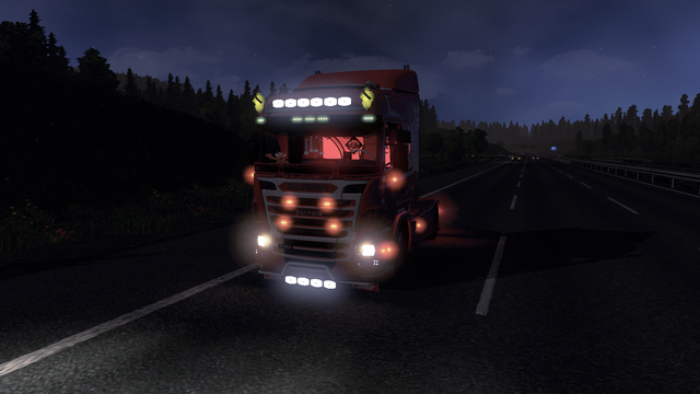 ets2 Scania by Julian with red interior ligth 4 dutchsimulator