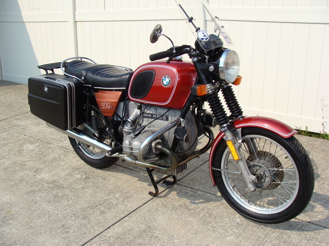 4964226 '75 R90-6, Copper. 017 SOLD.....4964226 1976 BMW R90/6, Copper. 24 Ltr Fuel Tank, BMW expanded tool kit, Ownerâ€™s Manual, Olympic Saddlebags on Krauser Mounts with Tail Rack,  Koni Shocks, Telefix Fork Brace, Progressive lower Fork Brace, Metzeller Tires, Extended Oil Pan, sma