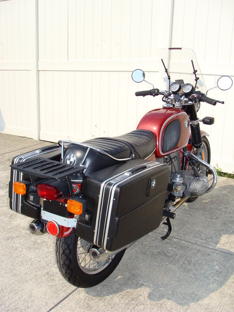 4964226 '75 R90-6, Copper. 030 SOLD.....4964226 1976 BMW R90/6, Copper. 24 Ltr Fuel Tank, BMW expanded tool kit, Ownerâ€™s Manual, Olympic Saddlebags on Krauser Mounts with Tail Rack,  Koni Shocks, Telefix Fork Brace, Progressive lower Fork Brace, Metzeller Tires, Extended Oil Pan, sma