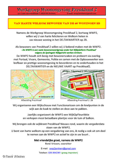 R.Th.B.Vriezen 2014 08 30 0002 WWP2 2B Nieuwe Bewoners Deltakwartier Welkomsbrief en Plantje zaterdag 30 augustus 2014