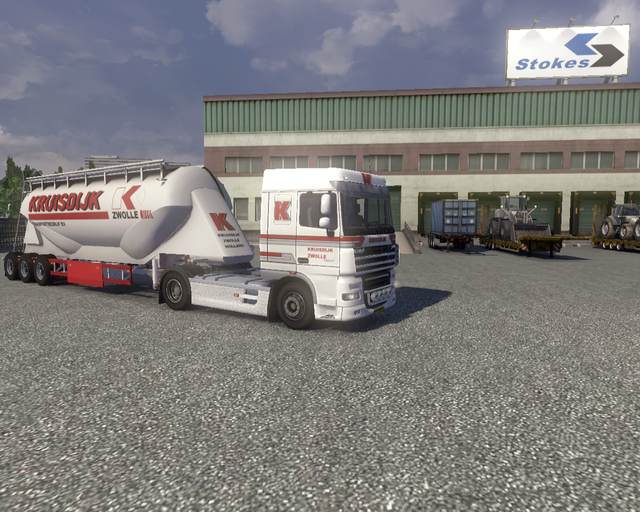 ets2 Daf 95 XF + Cementtrailer Kruisdijk Zwolle prive skin ets2