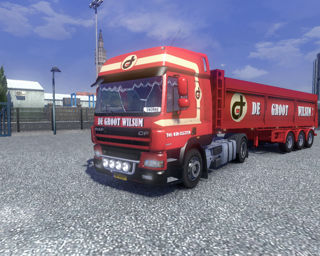 ets2 Daf CF + Bodex trailer De Groot Wilsum prive skin ets2