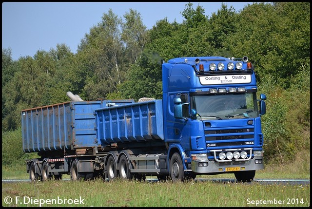 BN-LZ-61 Scania 164G 480 Oosting en Oosting-Border Rijdende auto's