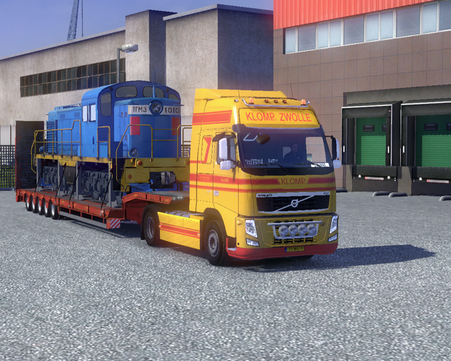 ets2 Volvo Fh + dieplader Int Transport Klomp Zwol prive skin ets2