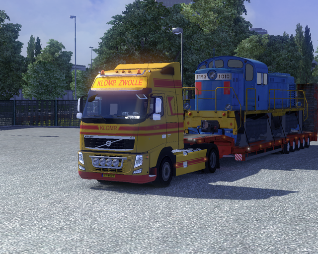 ets2 Volvo Fh + dieplader Int Transport Klomp Zwol prive skin ets2