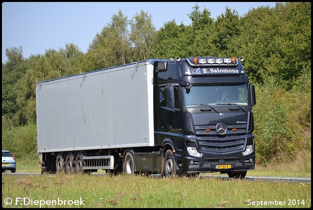 80-BDB-1 MB Actros MP4 Salemons-BorderMaker Rijdende auto's