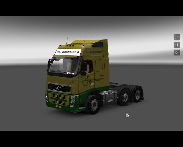 ets2 Volvo FH 6x4 Groen en Groothuis Zwolle prive skin ets2