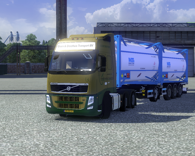 ets2 Volvo FH 6x4 Groen en Groothuis Zwolle + cont prive skin ets2