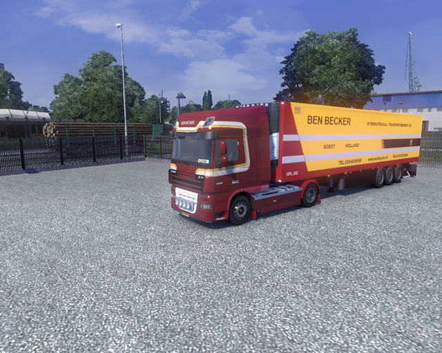 ets2 Daf XF 105 + trailer oude stijl Ben Becker So prive skin ets2