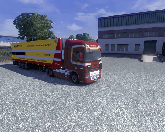 ets2 Daf XF 105 + trailer oude stijl Ben Becker So prive skin ets2