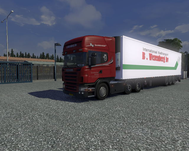 ets2 Scania 2008 6x2 + Cooliner Wezenberg Transpor prive skin ets2