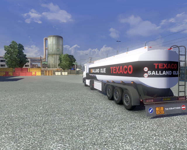 ets2 Mercedes Actros + tanktrailer Salland Olie Te prive skin ets2